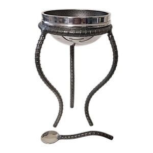 Inspired Generations Benzy Bowl With Stand‎ Spoon Metal Witchy Goth Whimsigoth.